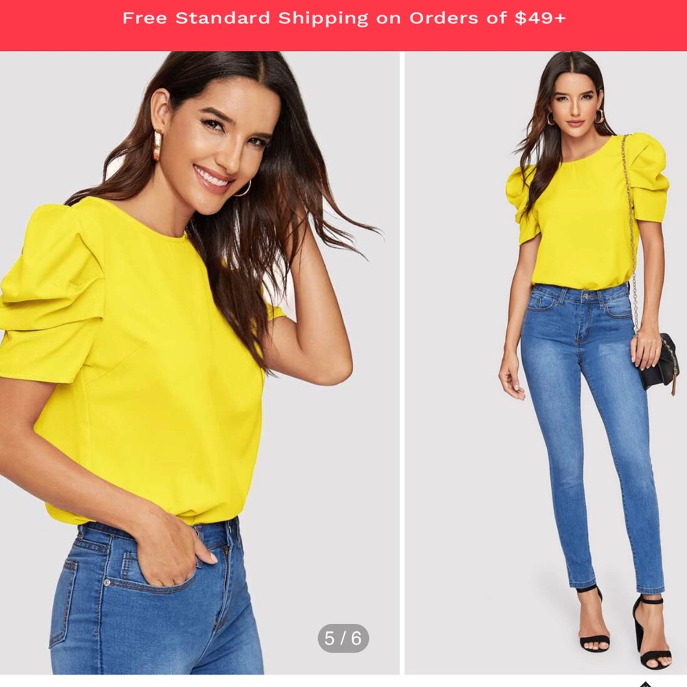 Fuchsia Puff Sleeve Top